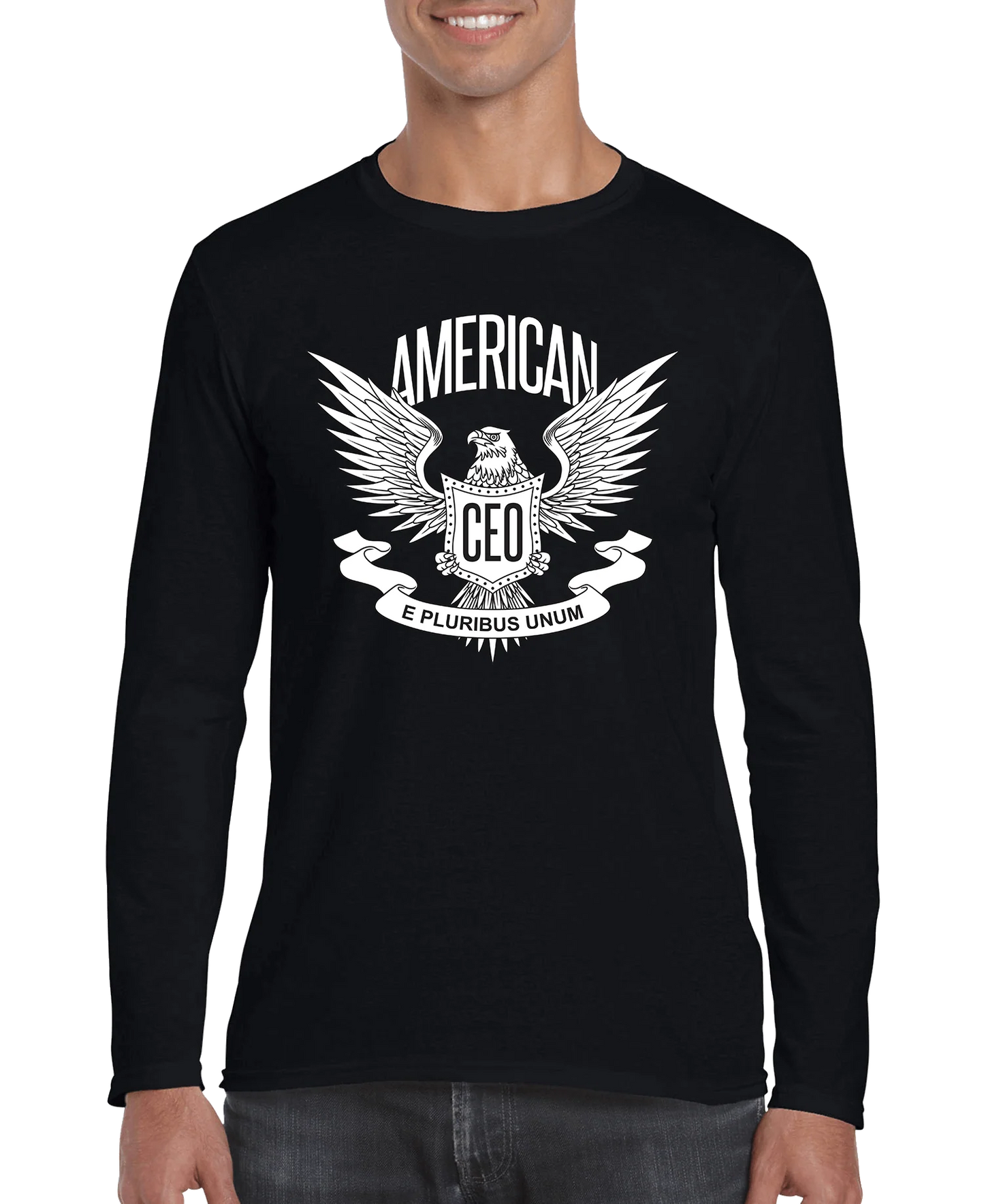 American CEO Patriotic Eagle Men's Long Sleeve Shirt