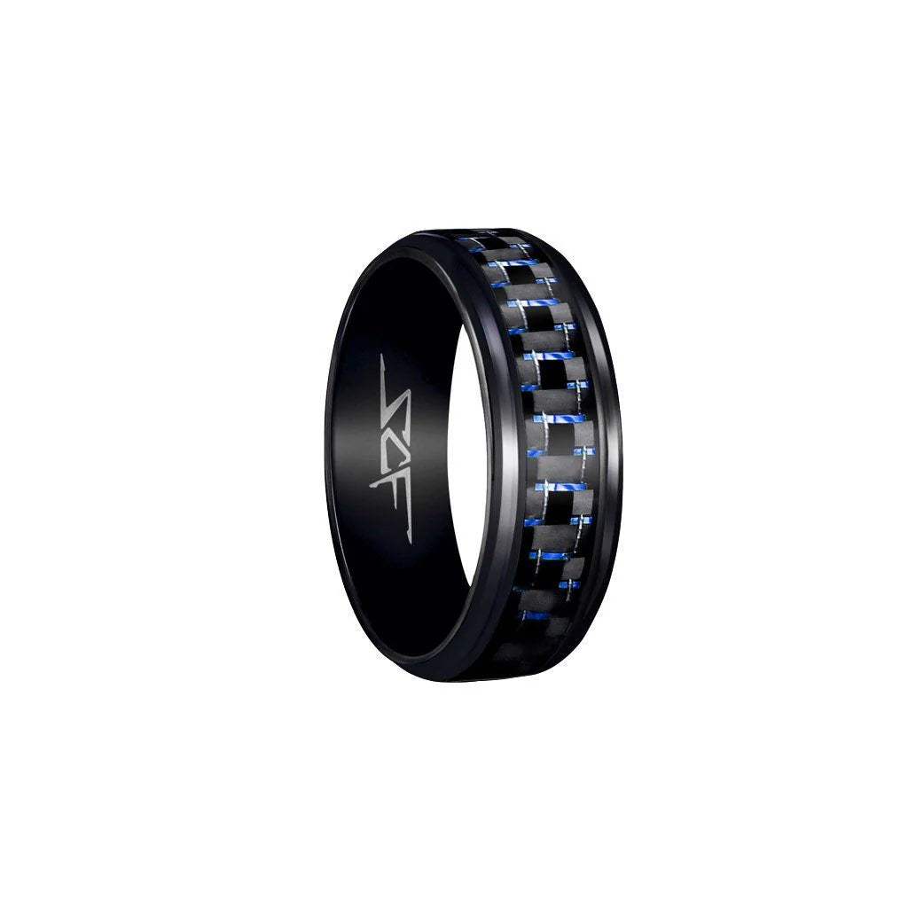 Carbon Fiber Ring | Silver | Slate Series